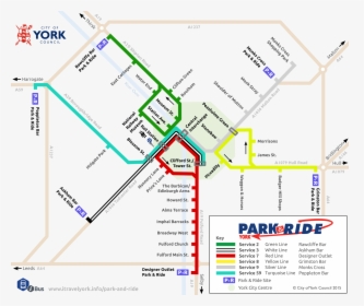 Transparent New York Map Png - Park And Ride York, Png Download, Transparent PNG