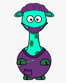 Giraffe As A Doctor - Cartoon Clipart Animals, HD Png Download, Transparent PNG