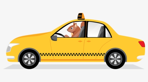 Squirrel Driving Taxi - Taxis Png, Transparent Png, Transparent PNG