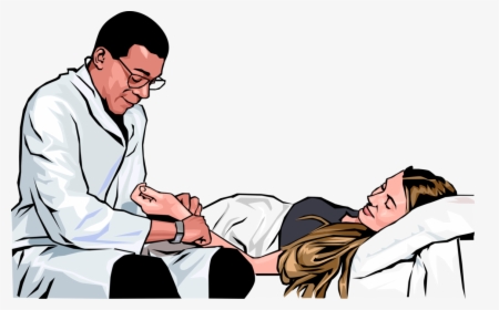 Vector Illustration Of Health Care Professional Doctor - Sitting, HD Png Download, Transparent PNG