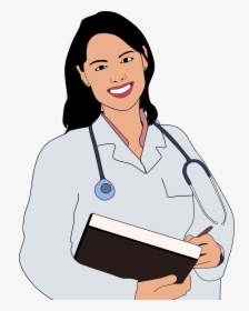 Standing,shoulder,woman - Woman Doctor Clipart Png, Transparent Png, Transparent PNG