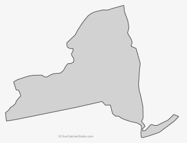 New York State Outline Png - New York, Transparent Png, Transparent PNG