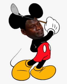 Crying Jordan Face Png - Mickey Mouse Meme Face, Transparent Png, Transparent PNG