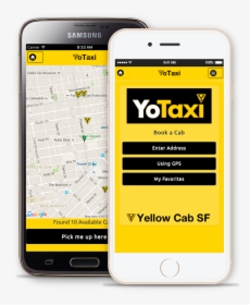 Yotaxi Cab App On Phones - Yo Taxi, HD Png Download, Transparent PNG