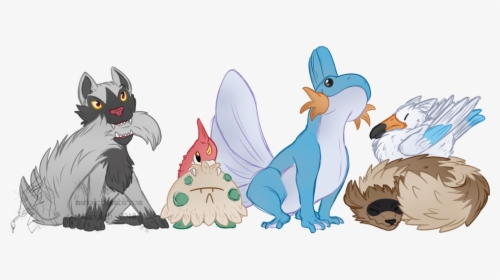 Nuzlock Starter Team - Cartoon, HD Png Download, Transparent PNG
