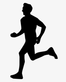 Running, Man, Silhouette, Runner, Speed, Sprinting - Person Running Silhouette Png, Transparent Png, Transparent PNG