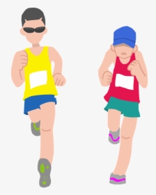 Running Race Cartoon Png, Transparent Png, Transparent PNG
