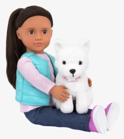 Cassie And Samoyed Sitting, HD Png Download, Transparent PNG
