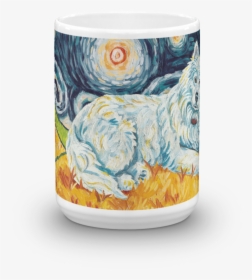 Samoyed Starry Night Mug-15oz - Coffee Cup, HD Png Download, Transparent PNG