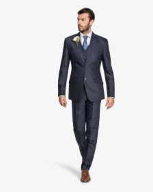 Black Suit With Blue Pinstripes, HD Png Download, Transparent PNG