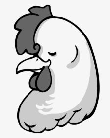 Transparent Black Chicken Png - Chicken Head Clipart Black And White, Png Download, Transparent PNG