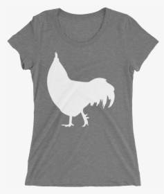 White Chicken Silhouette For Tshirts Mockup Flat Front - Rooster, HD Png Download, Transparent PNG
