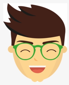 Cartoon Face With Glasses, HD Png Download, Transparent PNG