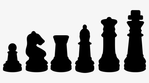 Png Black And White Download Chess Pieces Clipart - Chess Pieces Silhouette Transparent, Png Download, Transparent PNG