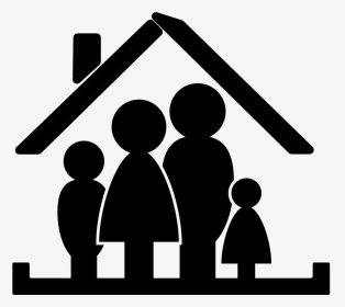 Family, Father, Mother, Child, Girl, House, Roof - Family Icon Png, Transparent Png, Transparent PNG