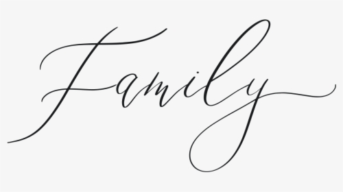 Family Text - Line Art, HD Png Download, Transparent PNG