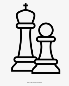 Chess Pieces Coloring Page - Chess Piece Chess Coloring Pages, HD Png Download, Transparent PNG