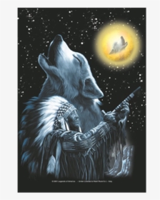 Img - Native Indian And Wolf, HD Png Download, Transparent PNG