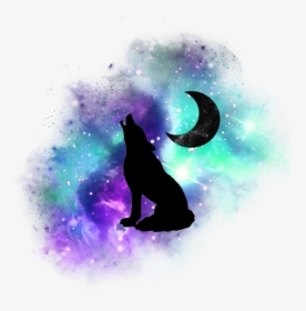 #wolf #moon #galaxy #freetoedit #sticker #stars #star - Galaxy Png, Transparent Png, Transparent PNG