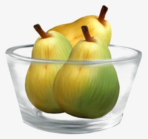 Pears In A Glass Bowl Png Clipart - Bowl Of Pears Clip Art, Transparent Png, Transparent PNG