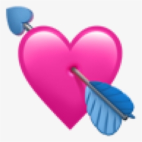 #heart #hearts #arrow #arrows #arrowheart #arrowhearts - Pink Heart Emoji Iphone, HD Png Download, Transparent PNG