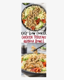 Easy Slow Cooker Chicken Teriyaki Quinoa Bowls Long - Side Dish, HD Png Download, Transparent PNG
