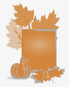 Fall Leaves And Pumpkins Border Png Download - Short Thanksgiving Poems For Family, Transparent Png, Transparent PNG