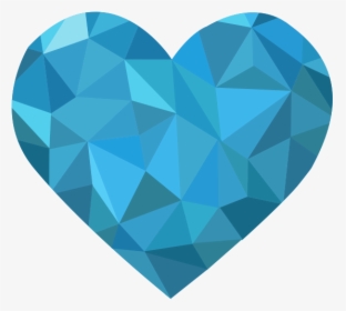 Diamond Heart Vector Png Transparent - Blue Diamond Heart Png, Png Download, Transparent PNG