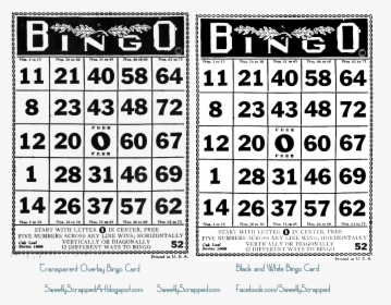 Vintage Bingo Card Art, HD Png Download, Transparent PNG