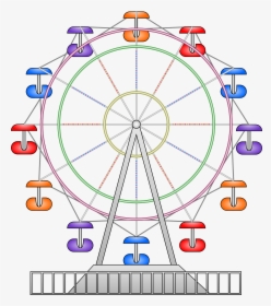 Clipart Ferris Wheel Cartoon, HD Png Download, Transparent PNG