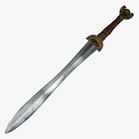 Celtic Leaf Larp Sword - Black And Gold Sword, HD Png Download, Transparent PNG