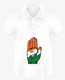 Congress Logo Printed T-shirts In White Color - Indian National Congress Logo, HD Png Download, Transparent PNG