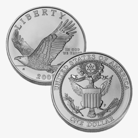 2008-p Bald Eagle Commemorative Uncirculated Silver - Bald Eagle Coin, HD Png Download, Transparent PNG