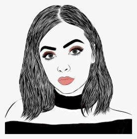 Drawing Of A Girl With Makeup, HD Png Download, Transparent PNG
