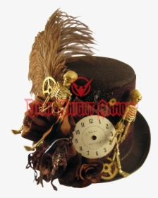 Brown Tall Skeletal Steampunk Riding Hat - Steampunk Hat Png, Transparent Png, Transparent PNG