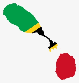 Saint Kitts And Nevis Flag Map, HD Png Download, Transparent PNG