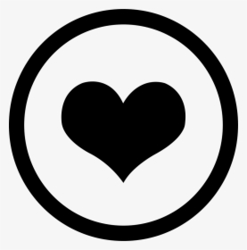 Heart,line Art,black And White,clip - Heart With Circle Logo, HD Png Download, Transparent PNG