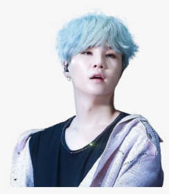 For @shyshy Army ^•♡•^ - Yoongi Blue Hair Png, Transparent Png, Transparent PNG
