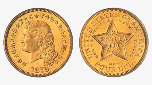 Transparent Gold Dollar Sign Png - $4 Stella Gold Coin, Png Download, Transparent PNG