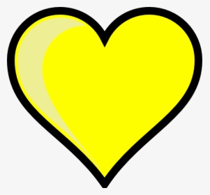 Yellow Heart Clip Art At Clker - Yellow Heart Clip Art, HD Png Download, Transparent PNG