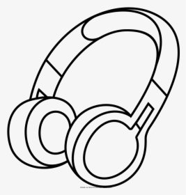 Drawing Headphones Clip Art Transparent Library - Headphones Coloring Page, HD Png Download, Transparent PNG
