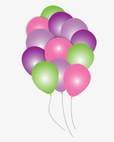 Green Purple Pink Balloons, HD Png Download, Transparent PNG