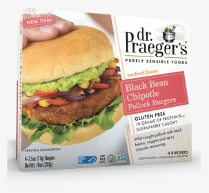 Praeger S Black Bean Chipotle Pollock Burgers - Dr Praeger's Chipotle Black Bean, HD Png Download, Transparent PNG