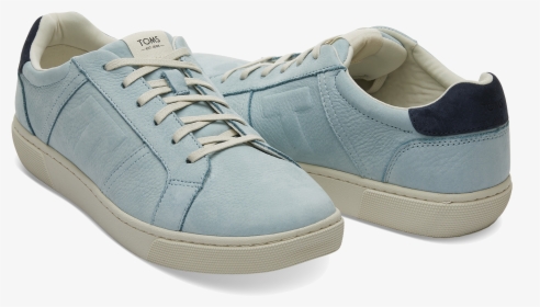 Toms Pastel Turquoise Nubuck Leather Mens Leandro Sneakers - Skate Shoe, HD Png Download, Transparent PNG