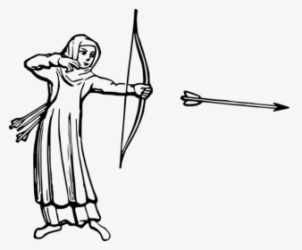 Free Photo Katniss Archer Bow Drawing Games Arrow Hunger - Bow And Arrow Shooting Drawing, HD Png Download, Transparent PNG