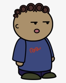 Curly Kid In Cartoon Style - Kluk Png, Transparent Png, Transparent PNG
