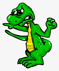 Lizard Clipart Angry Pencil Clip Royalty Free Stock - Angry Green Lizard Cartoon, HD Png Download, Transparent PNG