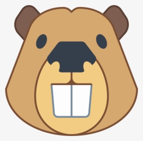 Beaver Clipart Emoji - Beaver Face Png, Transparent Png, Transparent PNG