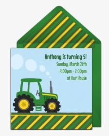 Tractor Theme Birthday Invitation, HD Png Download, Transparent PNG