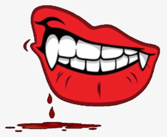 Lip Clipart Vampire - Vampire Teeth Transparent Background, HD Png Download, Transparent PNG